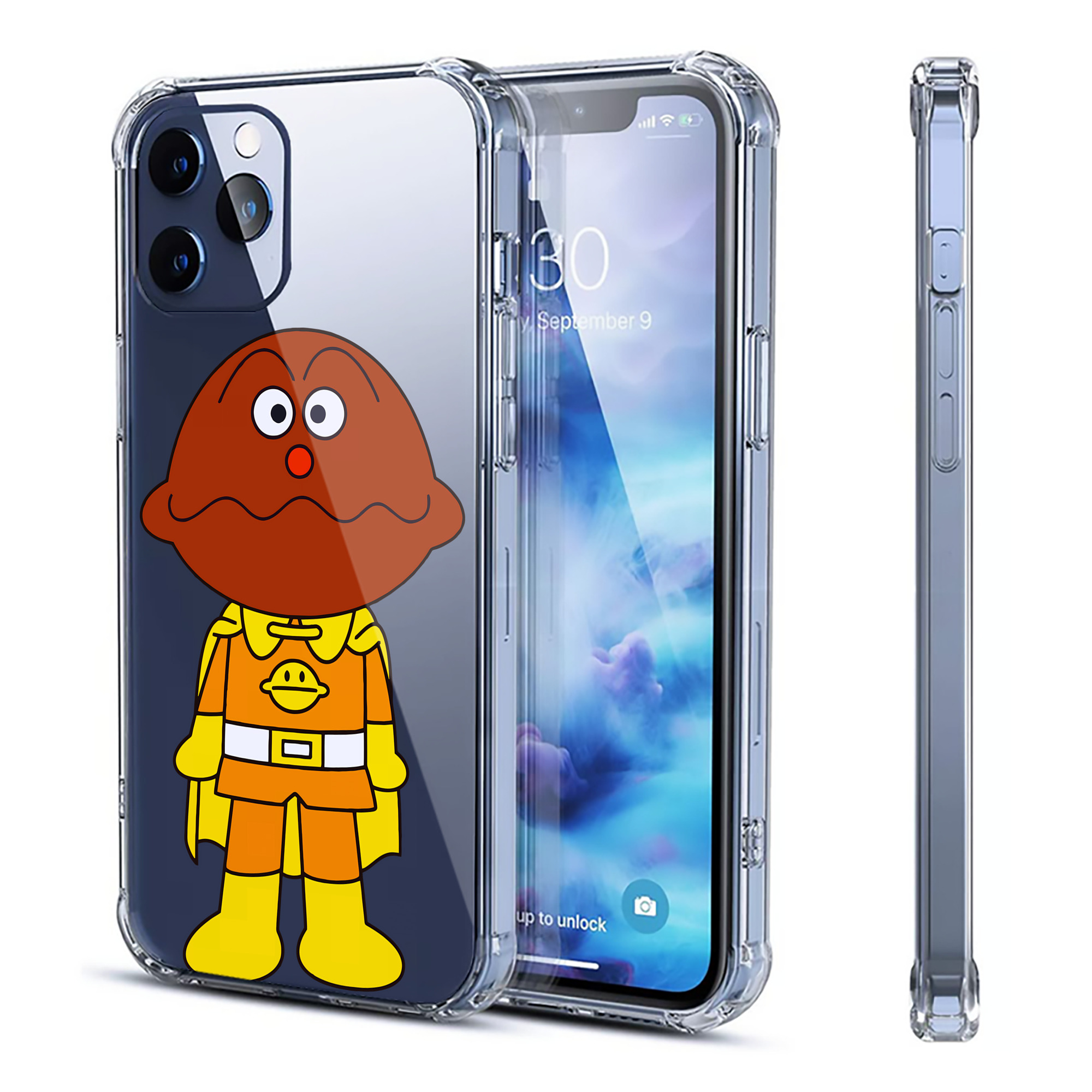 （画像用） アンパンマン Anpanman 【iPhone 12シリーズ対応】透明スマホケース（クリアソフトケース）